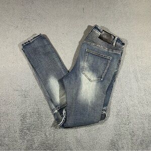 Damati Distressed Paint Skywalker Moto Jeans Men’s Size 36 Slim Fit #1796
